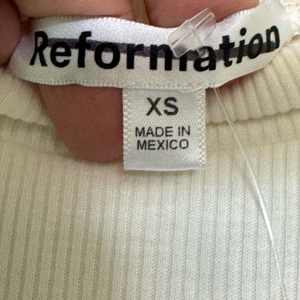Reformation Sleeveless Cream Dress New XS Stunning NEW - Picture 15 of 15